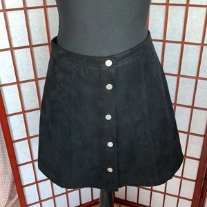 black mini skirt
